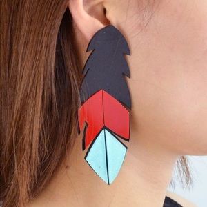 Statement Feather Earrings